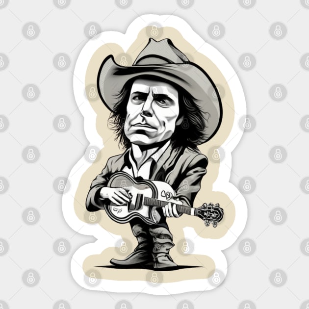 Dwight Yoakam Playing Guitar Sticker by Aldrvnd